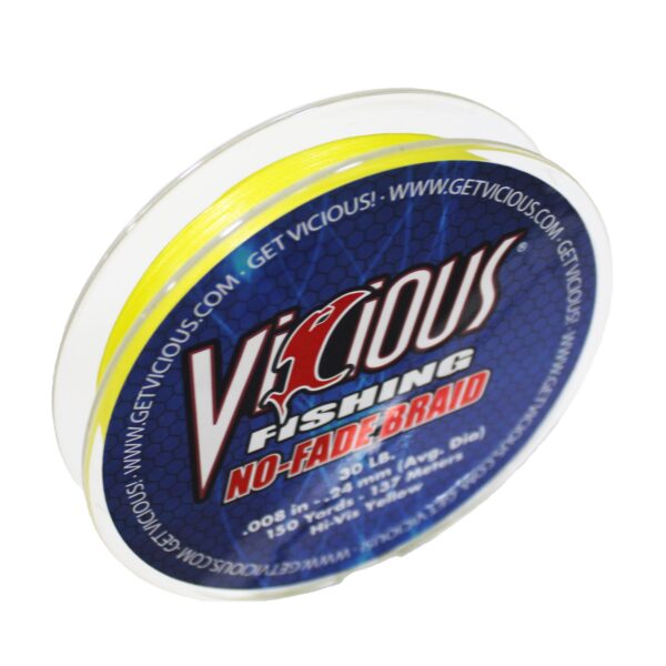 Vicious Fishing Braid Hi-Vis Yellow 30lb 150yd