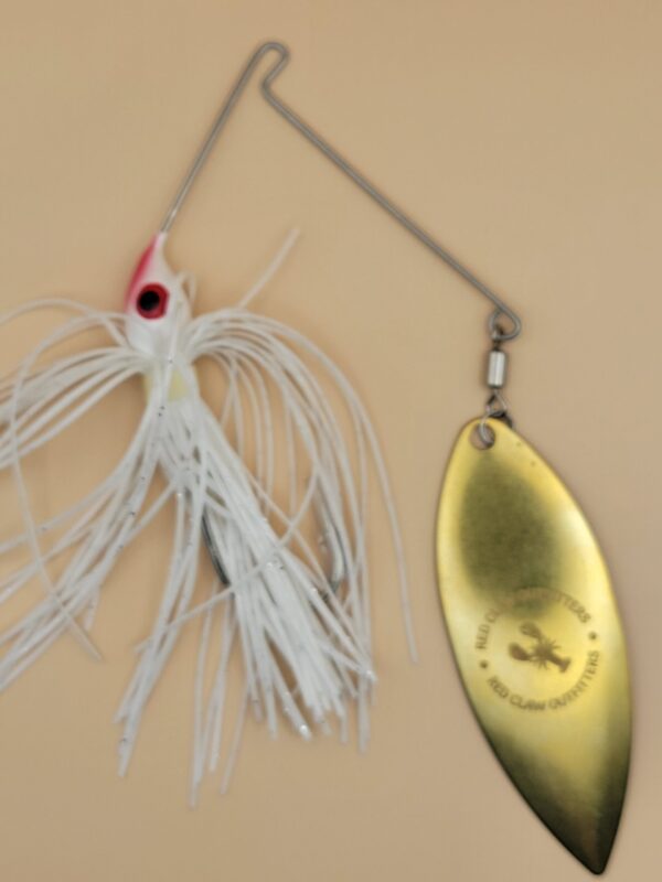 RCO Spinnerbait White with Gold Willow blade