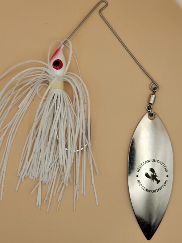 RCO Spinnerbait White with Silver Willow blade