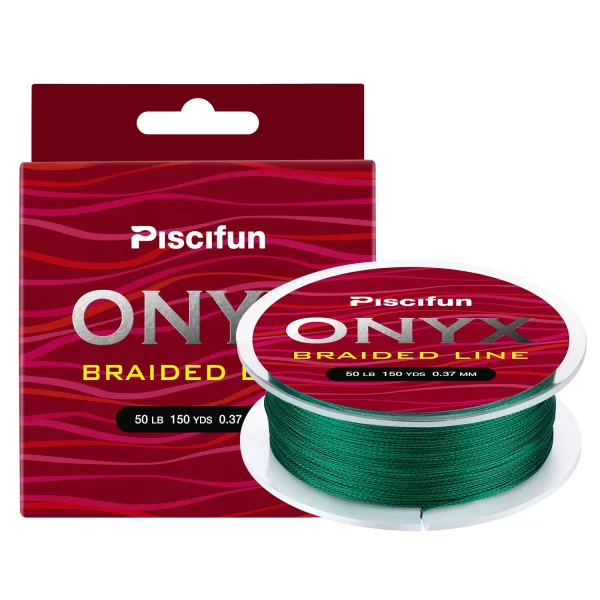 PISCIFUN ONYX BRAIDED FISHING LINE -Yellow 6lb/150YDS/.06mm