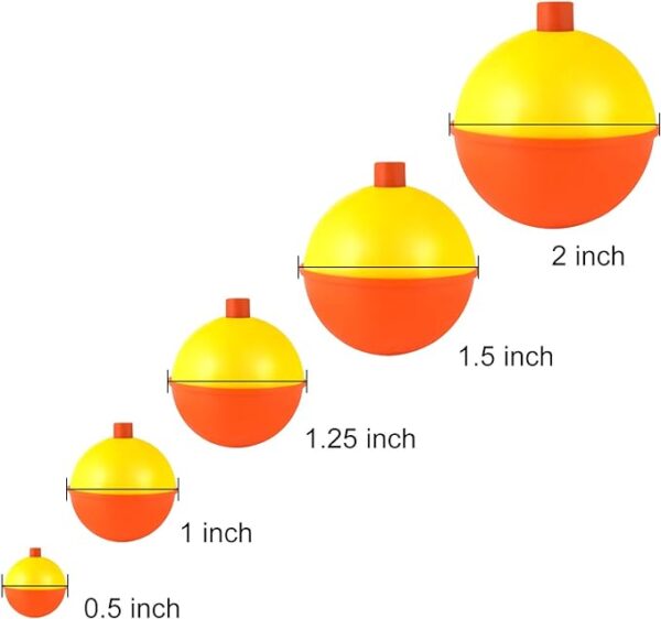 Eagle Claw Snap-on Float Assortment Yellow/Orange 12pk - Image 2