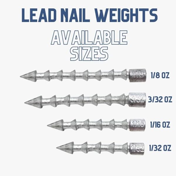 Lead Nail Weight 1/16oz 10pk - Image 2