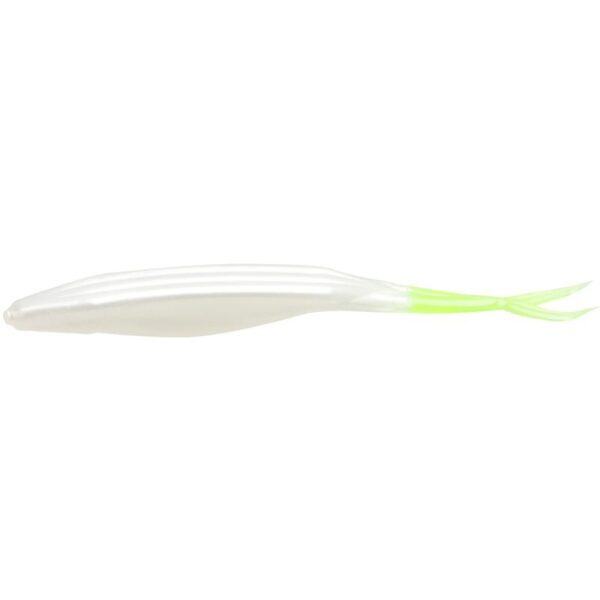 Zoom Salty Super Fluke White Pearl Chartreuse 10pk