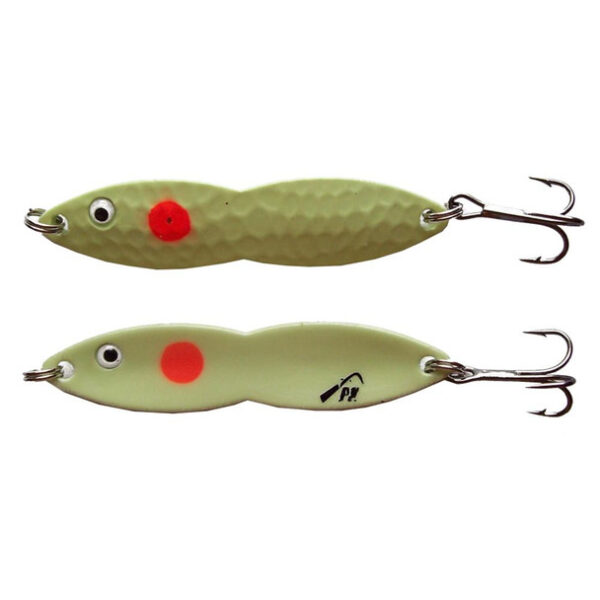 PK Lures Flutter Fish 1/4 Oz Red Dot Glow